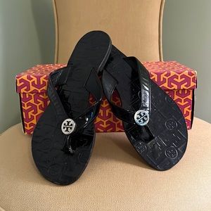 TORY BURCH BLACK SIZE 9 Thongs